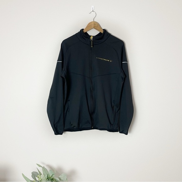 [Nike] Men's Livestrong Black Full Zip Athletic Jacket - Picture 1 of 7